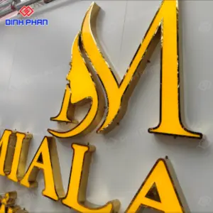 Chữ mica viền inox