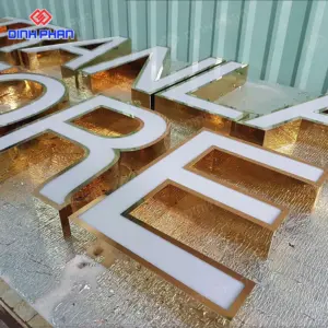 Chữ mica viền inox