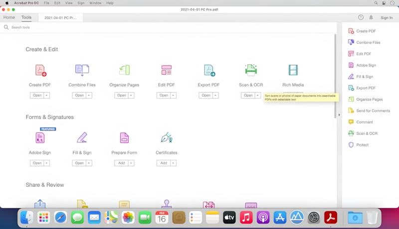 Giao diện của Adobe Acrobat 2022