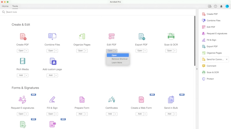 Giao diện của Adobe Acrobat 2024