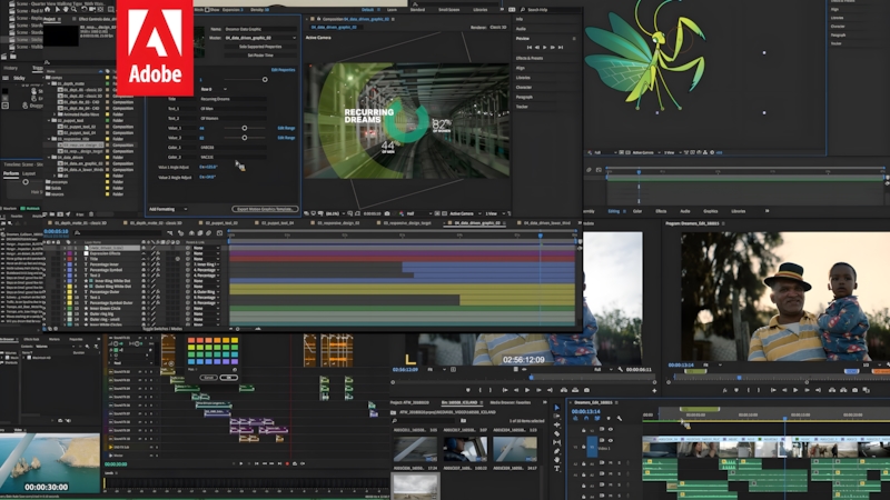 Giao diện của Adobe After Effects 2018