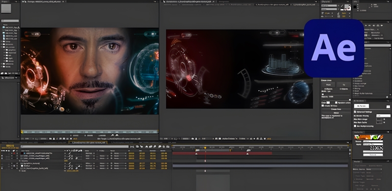 Giao diện của Adobe After Effects 2019 
