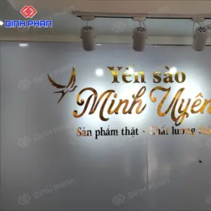 Chữ alu vàng gương