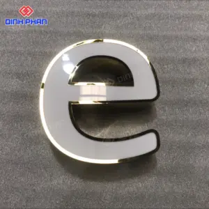 Chữ mica lọng viền inox