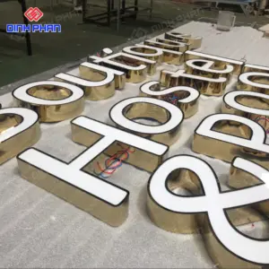 Chữ mica lọng viền inox