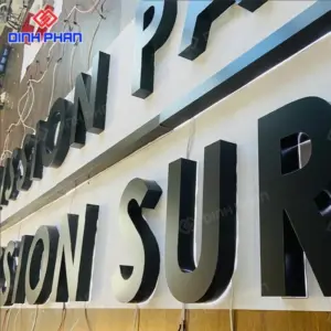 Chữ nhôm không gờ