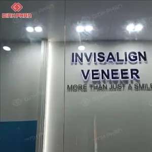 Chữ nhôm không gờ