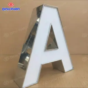 Chữ nhôm trắng gương