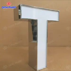 Chữ nhôm trắng gương