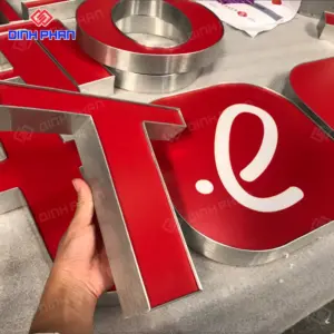 Chữ nhôm trắng xước