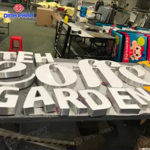 Chữ nhôm trắng xước