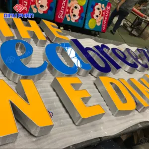 Chữ nhôm trắng xước