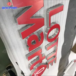 Chữ nhôm trắng xước