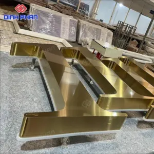 Chữ nhôm vàng xước