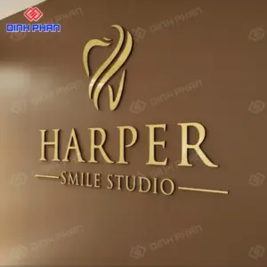 Chữ alu vàng xước