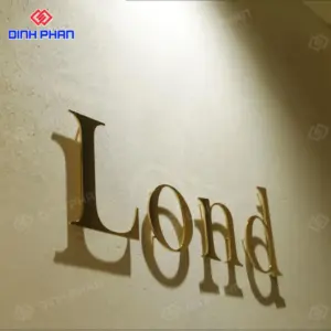 Chữ alu vàng xước