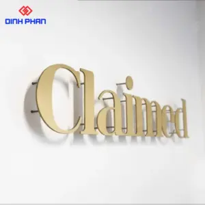 Chữ alu vàng xước