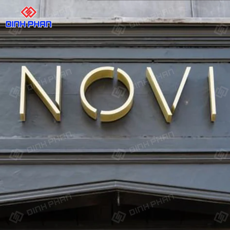 Chữ alu vàng xước