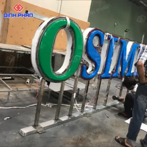 Chữ nổi mica đèn led