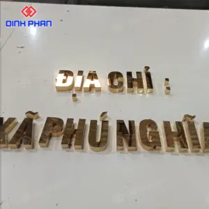 Gia công chữ nổi inox