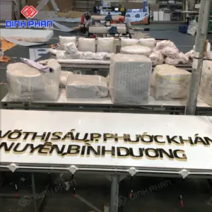 Gia công chữ nổi inox