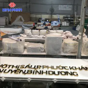 Gia công chữ nổi inox