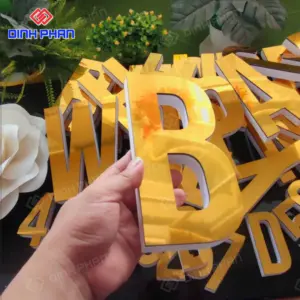 Giá chữ alu gương vàng