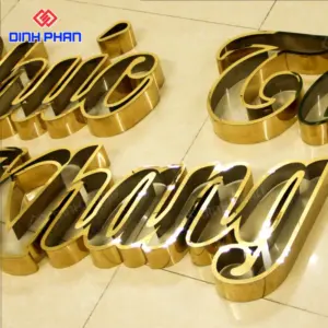 Giá chữ alu gương vàng