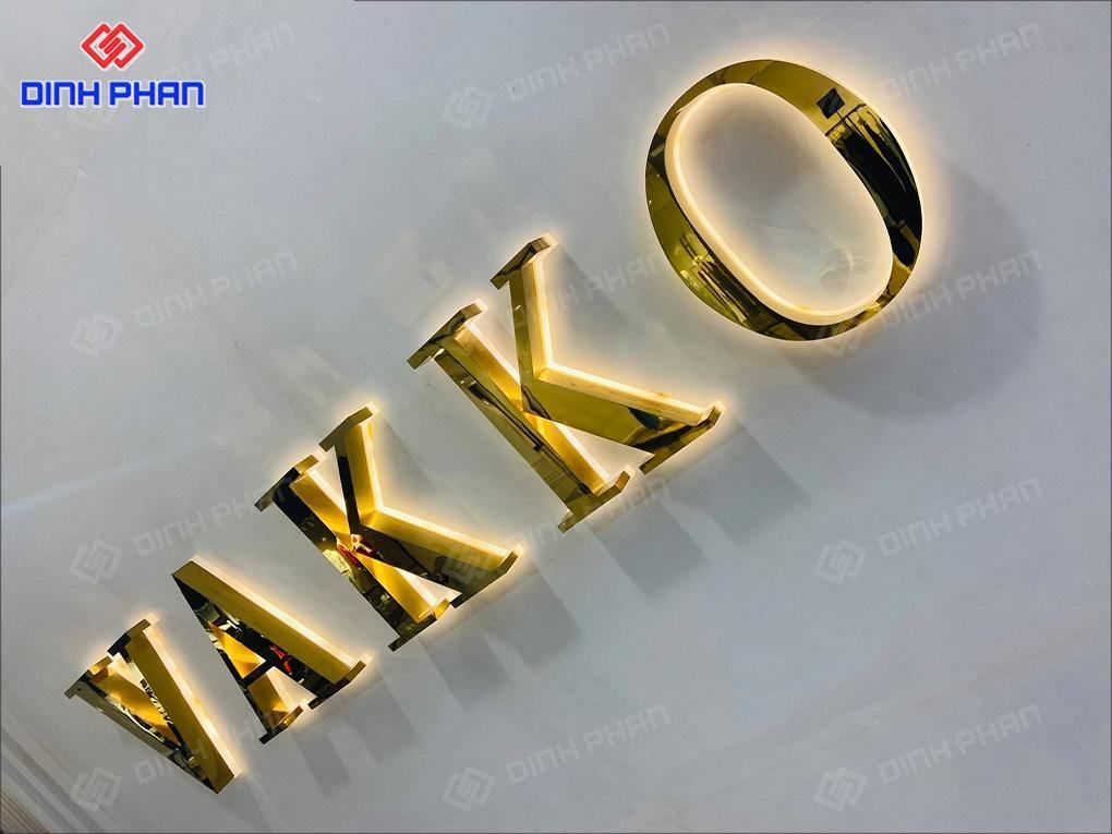 Chữ Inox Gương Vàng