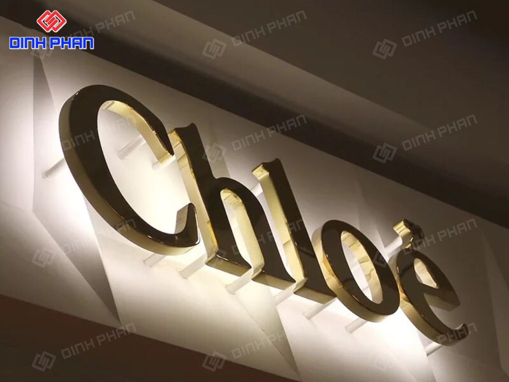 Chữ Inox Gương Vàng