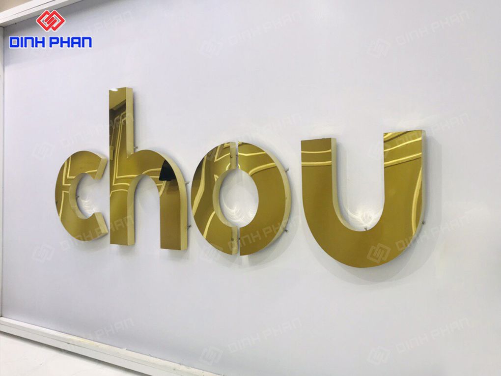 Chữ Inox Vàng Gương