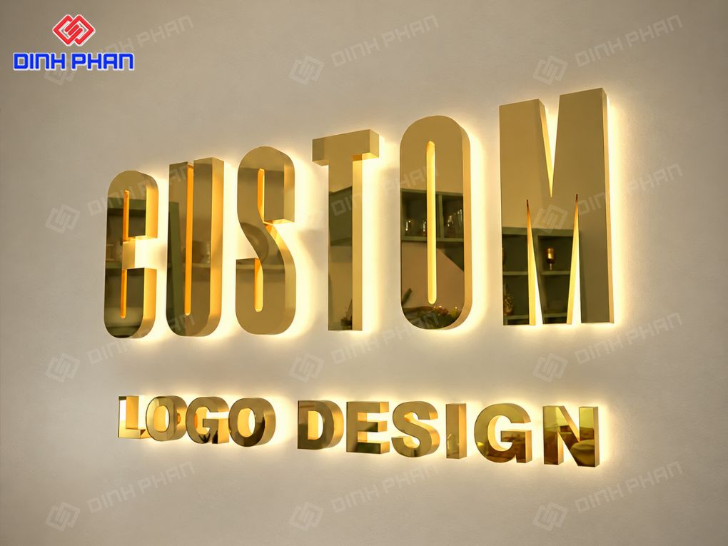Chữ Inox Vàng Gương