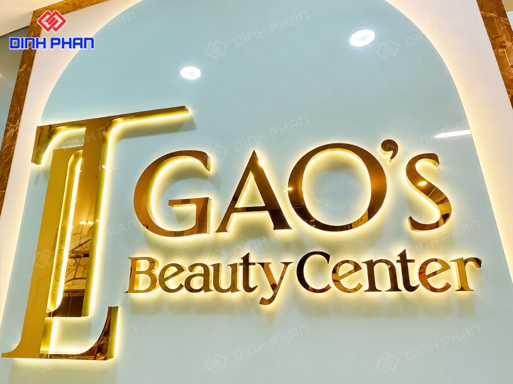 Chữ Inox Vàng Gương